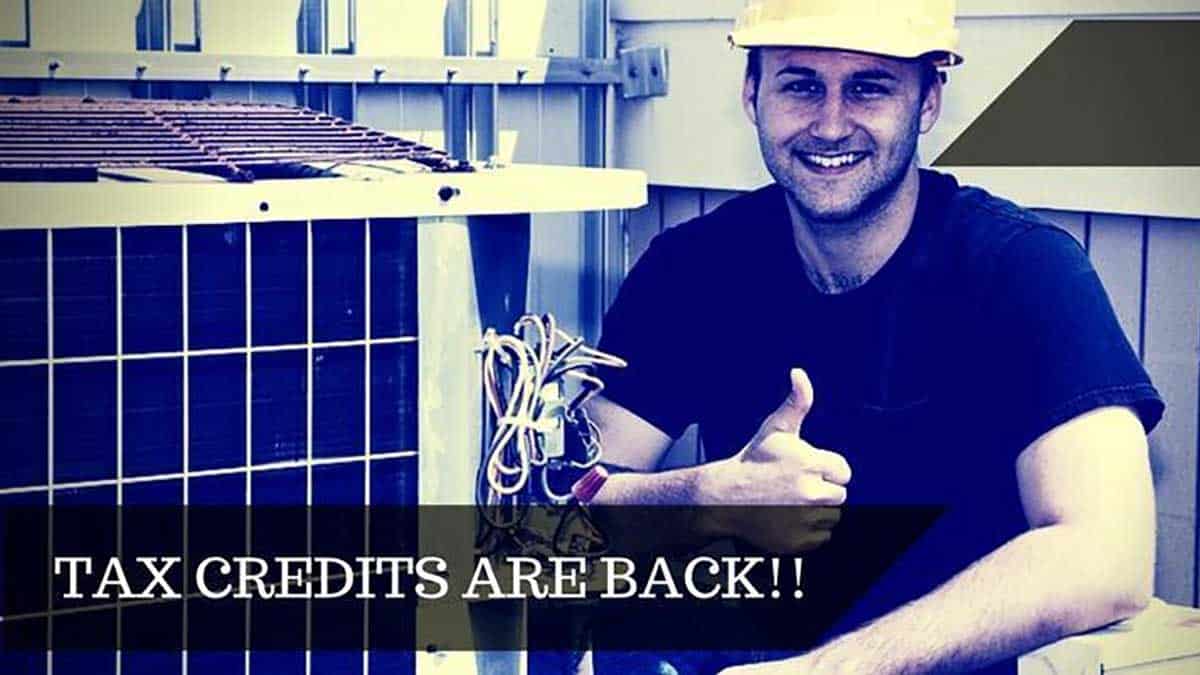 Federal Tax Credits for Air Conditioning Reinstated