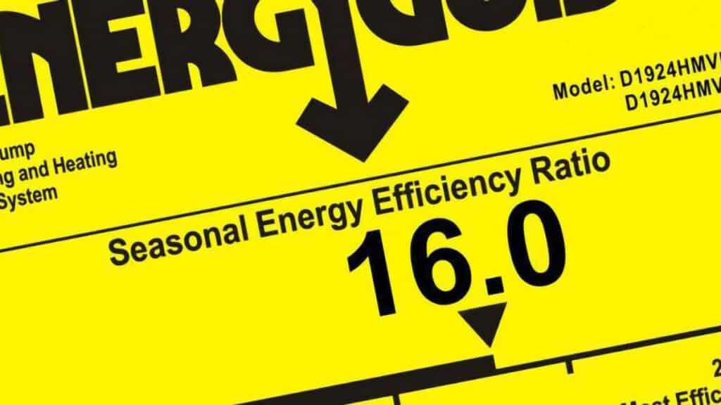 SEER energy rating