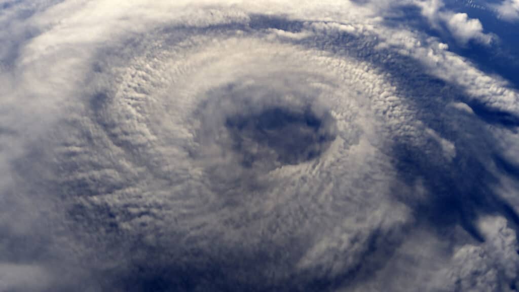 Aerial hurricane image