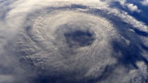 Aerial hurricane image