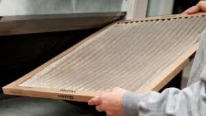Dust covered ac filter