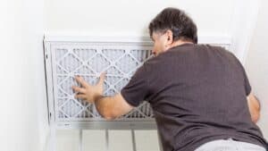 replacing in-ceiling air filter