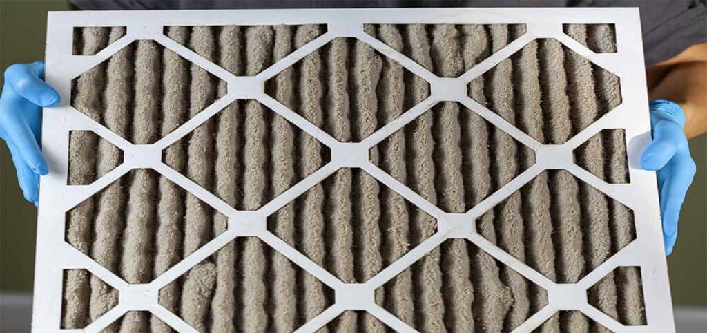 Dirty air conditioning filter