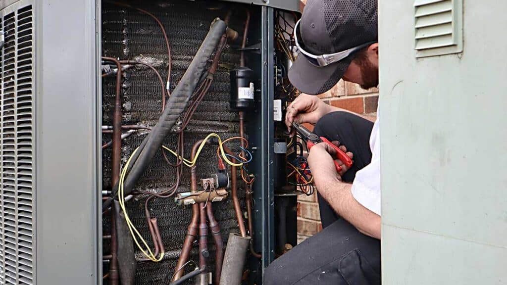 Reapir to outside HVAC heat pump